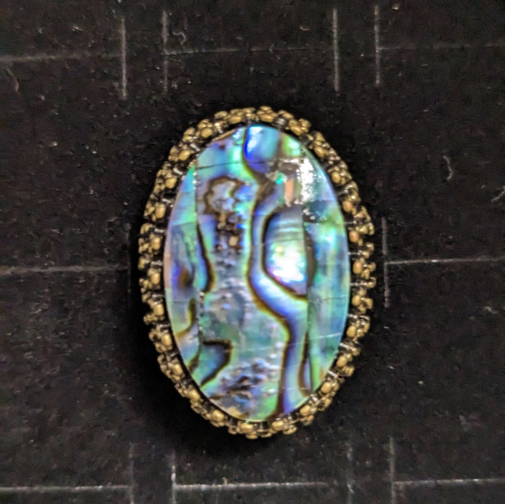 ⭐Abalone Ring with Antique Look⭐